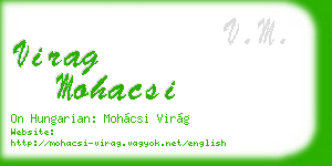 virag mohacsi business card