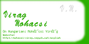 virag mohacsi business card